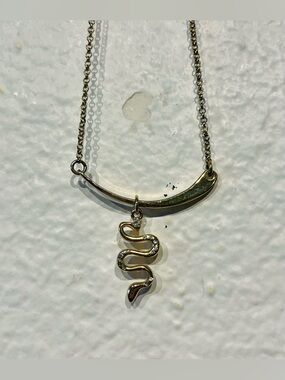 RLM Soho Gold Tone Snake Pendant Necklace